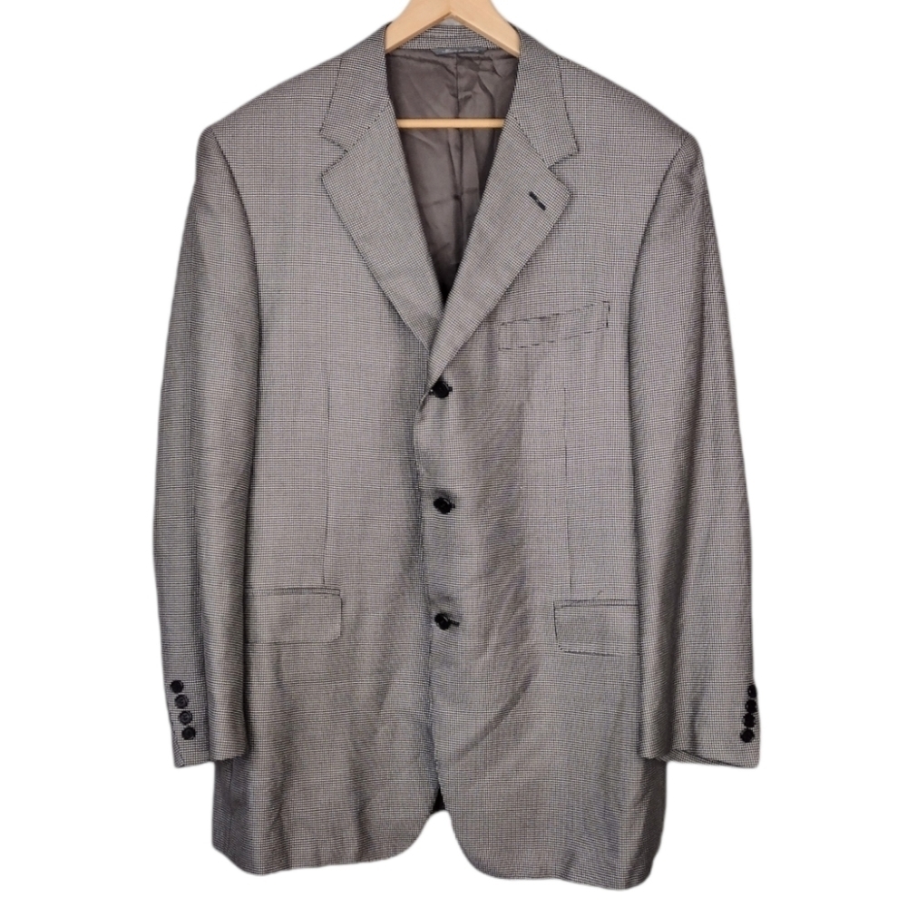 Canali Saks Fifth Avenue Silk Wool Blazer Sz 58L